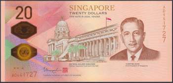 Details about   2019 Singapore $20 Polymer 200th Bicentennial Commemorative WITHOUT Folder UNC 