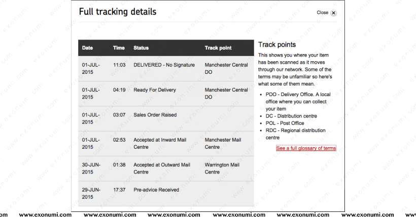 United Kingdom - Royal Mail Tracked 48 No Signature with 